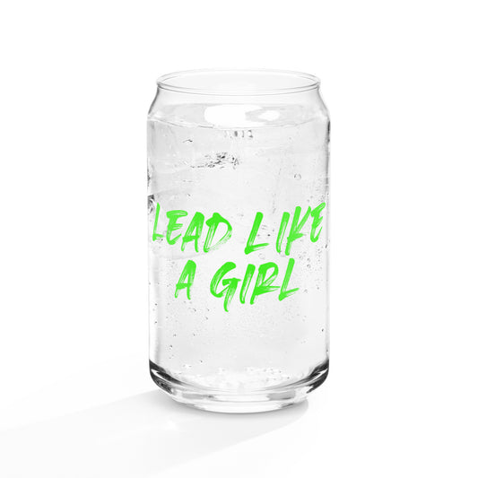 Lead Like a Girl Can-Shaped Glass